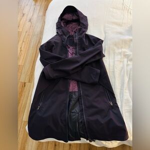 Lululemon Rain Rebel Jacket | Size 10 | Dark Plum | Waterproof Hooded | EUC